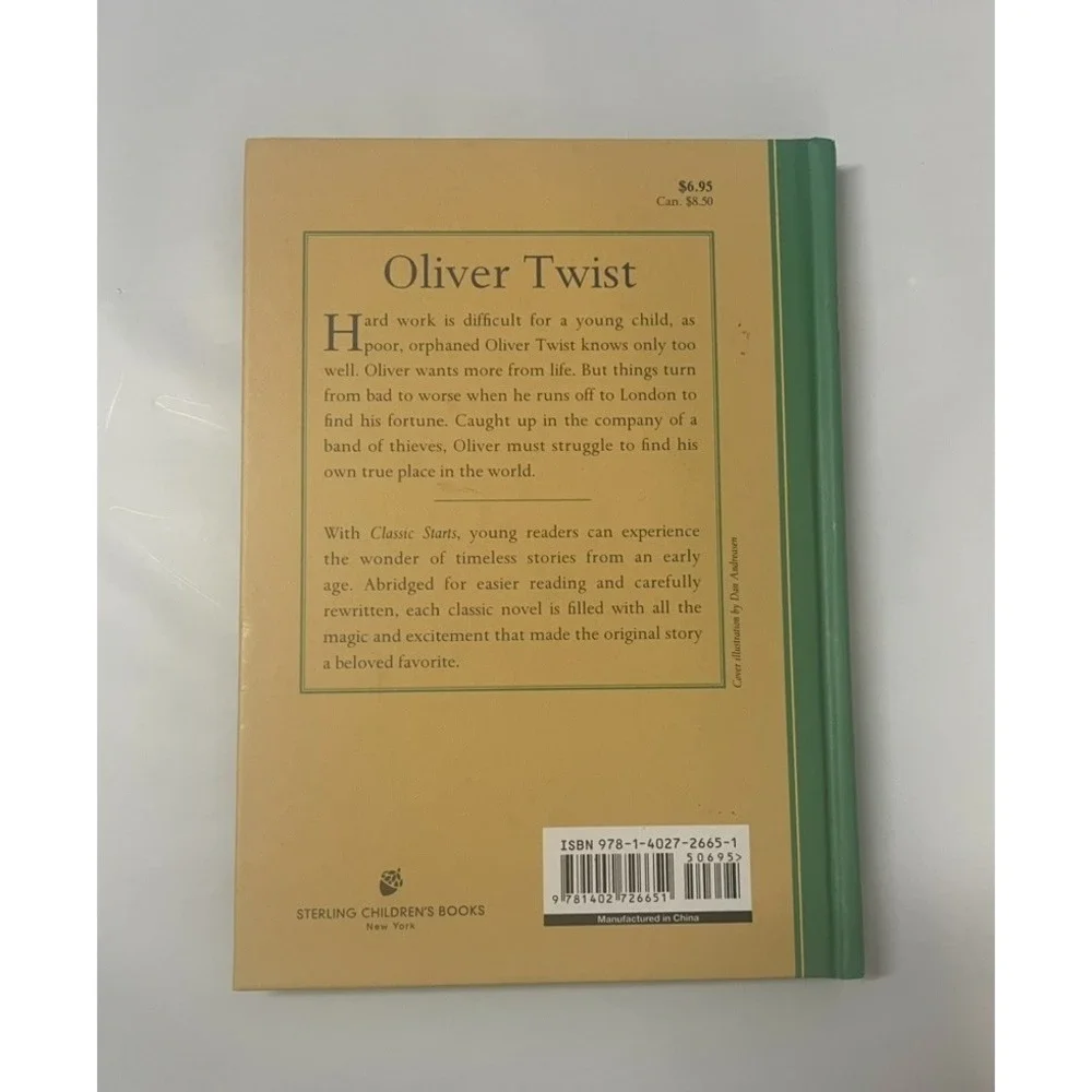 CLASSIC STARTS OLIVER TWIST CHARLES DICKENS HARDCOVER STERLING CHILDEREN BOOK